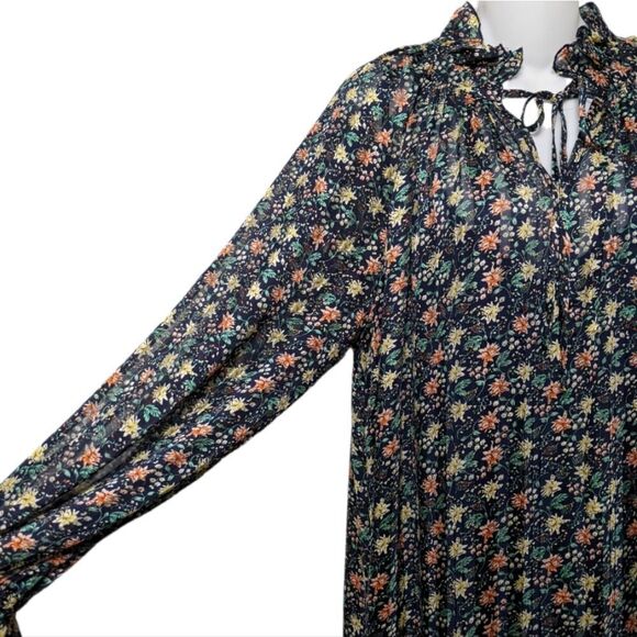 NWT CODE x MODE Floral Prairie Drop Waist Modest Maxi Dress L - Picture 3 of 11